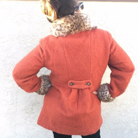 Vintage Saffron & Leopard Print Faux Fur Coat - Picture 4 of 4